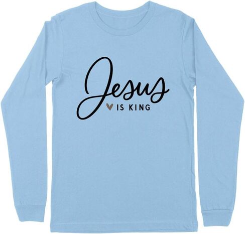 تي شيرت بأكمام طويلة للأطفال من Jesus is King للشباب in Saudi Arabia
