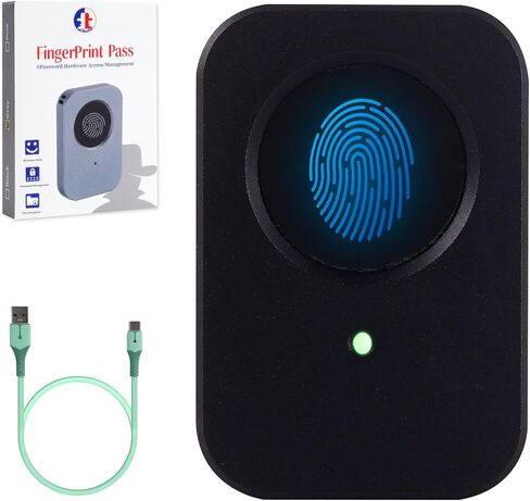 Windows Hello Fingerprint Reader & USB Fingerprint Reader with 2025 Recognition Technology,File Encryption Offline Security,Portable for Business and Home Use | Password Book and Password Holders in Kuwait