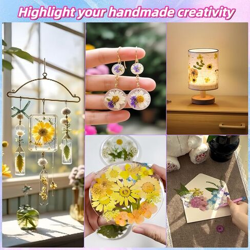Lumea Dried Flowers for Resin Crafts,Natural Small Dried Pressed Flowers Real Wildflowers Leaves Bulk Handmade Kit for Epoxy Resin JewelryDIY Embossed paintingPumpkin Decoration,Candles & Soap Making in Saudi Arabia