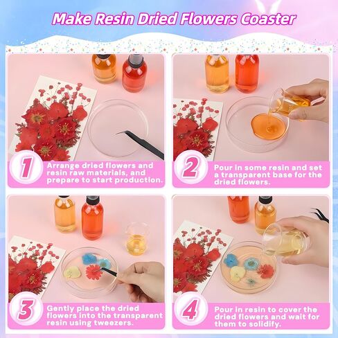 Lumea Dried Flowers for Resin Crafts,Natural Small Dried Pressed Flowers Real Wildflowers Leaves Bulk Handmade Kit for Epoxy Resin JewelryDIY Embossed paintingPumpkin Decoration,Candles & Soap Making in Saudi Arabia