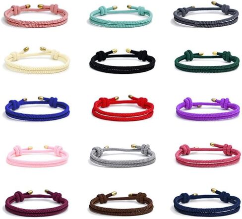 Braided Rope Bracelet for Men Women 1Pcs Nautical Beach Surf Bracelets Gifts Set for Sports, Handmade Woven String Bracelets with Adjustable Knot in Saudi Arabia