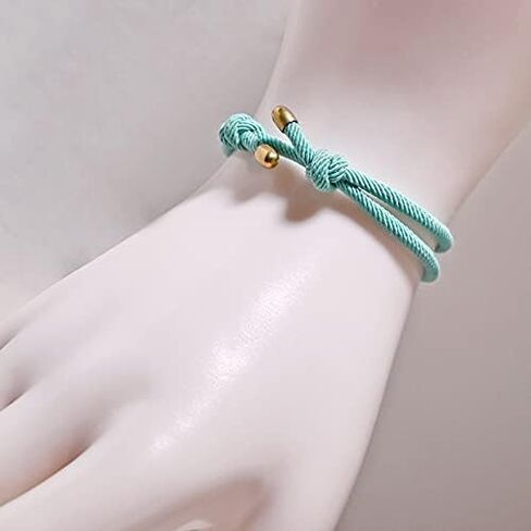 Braided Rope Bracelet for Men Women 1Pcs Nautical Beach Surf Bracelets Gifts Set for Sports, Handmade Woven String Bracelets with Adjustable Knot in Saudi Arabia
