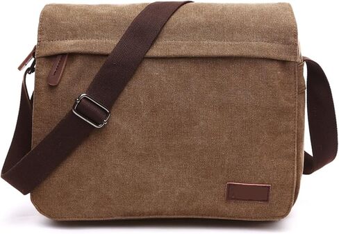 Crossbody Bag Men Single Shoulder Messenger Canvas Bag Men's Fashion Portable Outdoor Computer Bag in Saudi Arabia