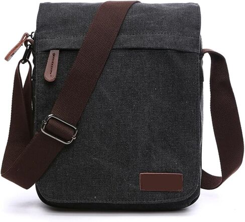 Crossbody Bag Men Single Shoulder Messenger Canvas Bag Men's Fashion Portable Outdoor Computer Bag in Saudi Arabia
