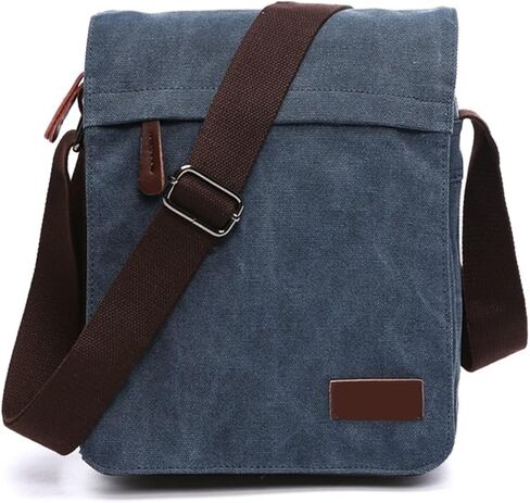 Crossbody Bag Men Single Shoulder Messenger Canvas Bag Men's Fashion Portable Outdoor Computer Bag in Saudi Arabia