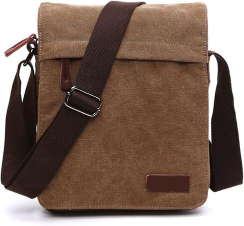 Crossbody Bag Men Single Shoulder Messenger Canvas Bag Men's Fashion Portable Outdoor Computer Bag in Saudi Arabia