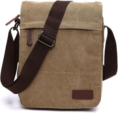 Crossbody Bag Men Single Shoulder Messenger Canvas Bag Men's Fashion Portable Outdoor Computer Bag in Saudi Arabia