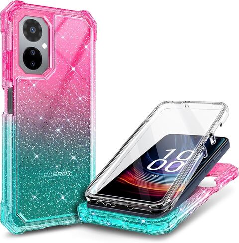 Designed for Google Pixel 6A Phone Case with [Built-in Screen Protector], Full-Body Protective Shockproof Rugged Bumper Cover Impact Resist Case (Marble Sapphire) in Saudi Arabia