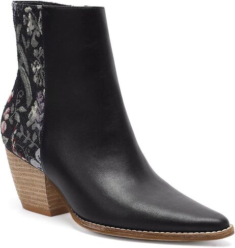 Women's Floral Block Heel Booties Ankle Boots Cowboy Boots Cowgirl Boots Pointed Toe Boots Stacked Block Heel Boots in Saudi Arabia