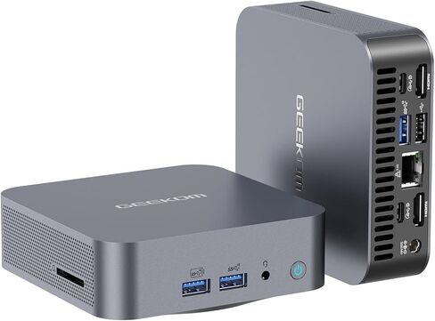 GEEKOM GT13 Pro Mini PC, 13th Gen Intel i9-13900HK Mini Computers (14C/20T,Up to 5.4GHz) 32GB DDR4 RAM & 1TB PCIe Gen 4 SSD, Windows 11Pro mini PC, Wi-Fi 6E/BT 5.2/USB 4.0/2.5G LAN/8K/Quad Displays in Kuwait