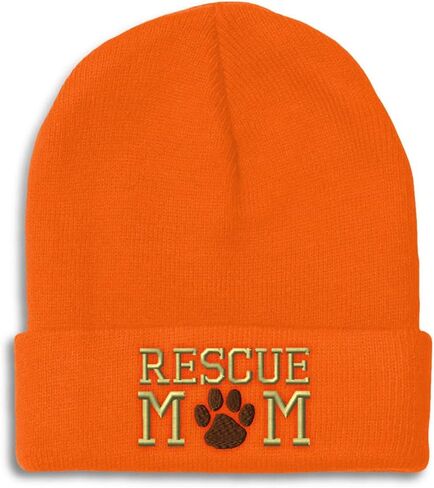 Beanies for Men Rescue Mom Dogs Cats Mother Skull Cap Winter Hats Women Acrylic One Size in Saudi Arabia