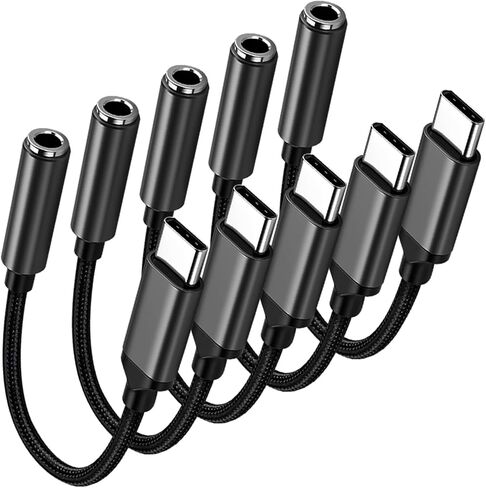 5 حزمة USB C إلى 3.5 مم سماعة سماعة رأس محول المحول C Audio AUX AUX Cable Dongle متوافق مع iPhone 16/15/15 Plus/15 Pro/15 Pro Max/iPad/Pixel ، Samsung Galaxy S23 S22 S21 S20 Ultra Z Flip/Note in Kuwait
