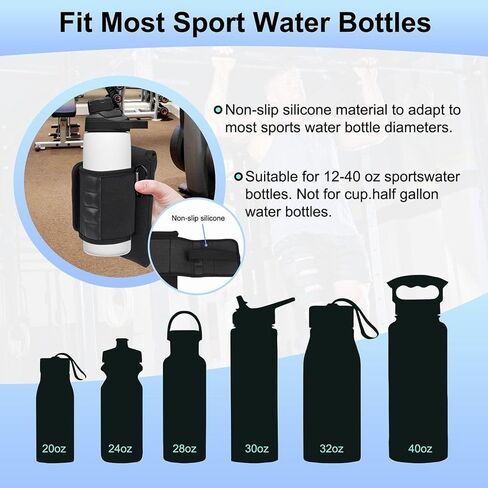 Magnetic Gym Bag Universal Reusable Gym Accessories Water Bottle Pockets Portable Waterproof Water Bottle Sleeve in Saudi Arabia