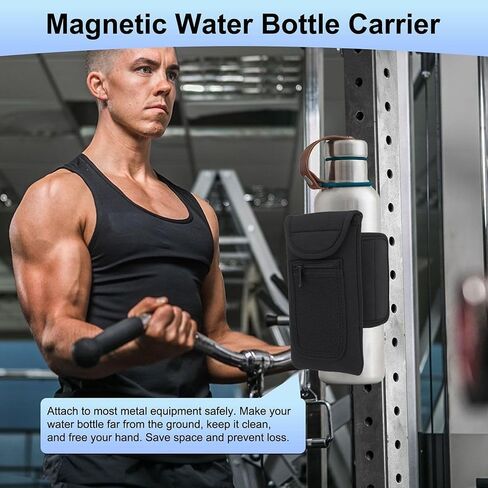 Magnetic Gym Bag Universal Reusable Gym Accessories Water Bottle Pockets Portable Waterproof Water Bottle Sleeve in Saudi Arabia