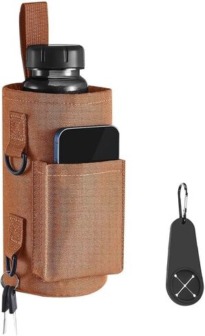 1Pc Magnetic Gym Bag, Magnetic Water Bottle Bag With Phone Pocket, Suitable For Travel, Exercise, And Work(Gray) in Saudi Arabia