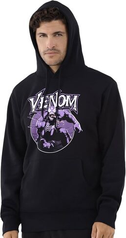 بلوفر Marvel Venom هوديي للرجال باللون الأرجواني Symbiote بطباعة جرافيك in Saudi Arabia