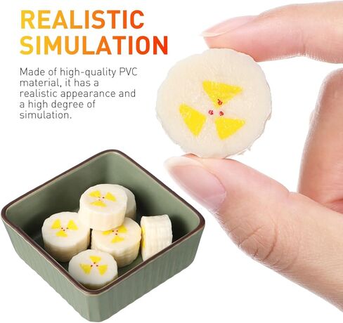 Artificial Banana Slices 6 Pcs Realistic Fake Banana Fruit Decoration for Home Party Photography Table Display Props in Saudi Arabia
