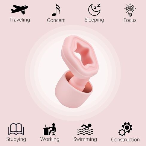 in-Ear Earplugs for Sleeping,Noise Reduction Soft Silicone Ear Plugs,Hearing Protection Reusable Earplugs for Sleeping, Noise Sensitivity, Deep Focus, Work, Travel in Saudi Arabia