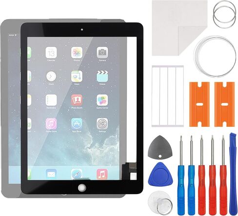 New Touch Screen Digitizer Replacement for iPad Air 2 2014 9.7" A1566 A1567 with OCA Adhesive Repair Tools Kit-No LCD Screen in Saudi Arabia