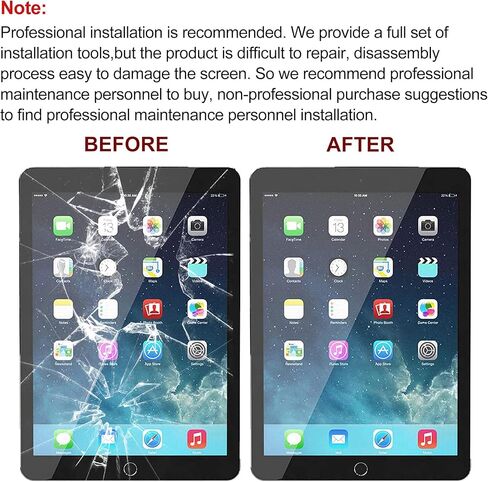 New Touch Screen Digitizer Replacement for iPad Air 2 2014 9.7" A1566 A1567 with OCA Adhesive Repair Tools Kit-No LCD Screen in Saudi Arabia