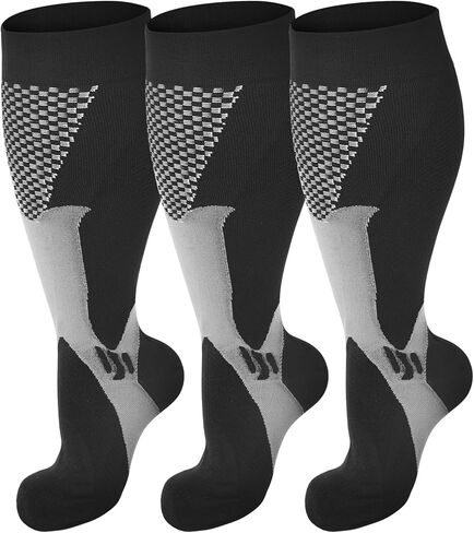 HYRIXDIRECT Compression Socks for Men Women 20-30 mmHg Compression Socks for Sports Support Socks in Kuwait