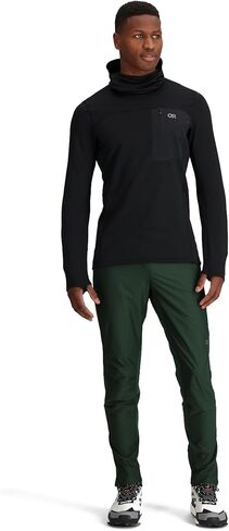 بلوفر بغطاء رأس من الصوف Vigor Grid للرجال من Outdoor Research، أسود، M in Saudi Arabia