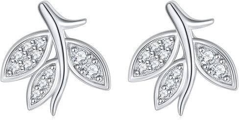 14K Gold Full Diamond Leaf Ring Wheat Necklace Earrings Set, Women's Luxury Three-Piece Jewelry Set, Elegant Nature-Inspired Design in Saudi Arabia