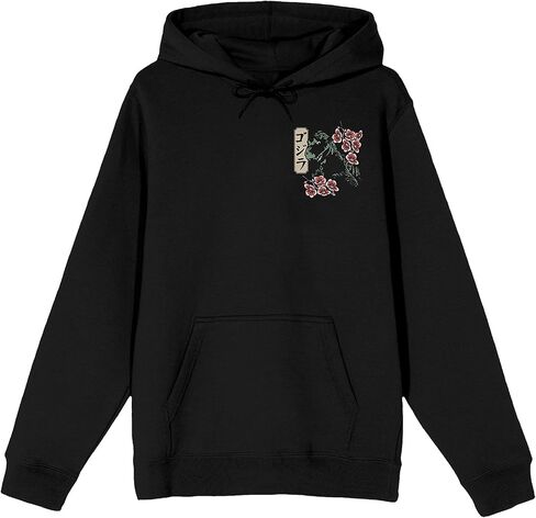 Bioworld Godzilla Cherry Blossoms Adult Black Long Sleeve Hooded Sweatshirt in Saudi Arabia