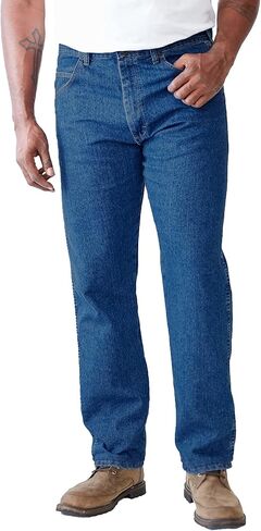 بنطلون جينز مطاطي كبير وطويل للرجال من Wrangler - 42 38، Stonewash in Saudi Arabia