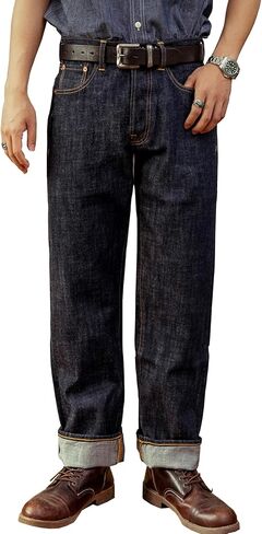 Red Tornado Vintage Men's Jeans Relaxed Fit Straight Leg 14oz Selvedge Jean Denim Pants Loose Fit Hight Rise Men Jeans in Saudi Arabia