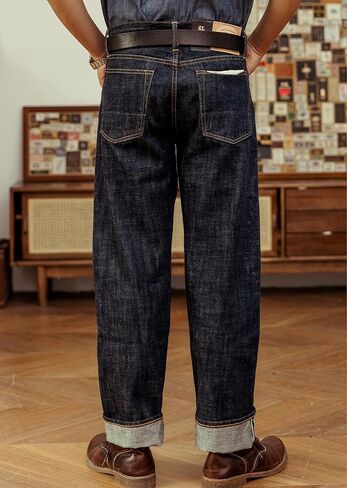 Red Tornado Vintage Men's Jeans Relaxed Fit Straight Leg 14oz Selvedge Jean Denim Pants Loose Fit Hight Rise Men Jeans in Saudi Arabia