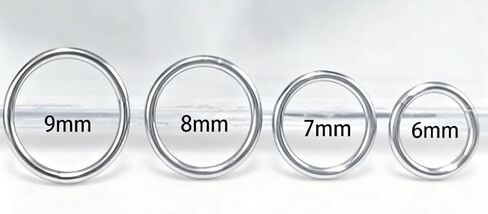 8Pcs 18G Silver Nose Rings Hoops Set for Women Men: Hypoallergenic 316L Surgical Stainless Steel Nose Hoops Hinged Clicker Septum Rings for Nose Cartilage Body Piercing Jewelry 6mm 7mm 8mm 9mm in Saudi Arabia
