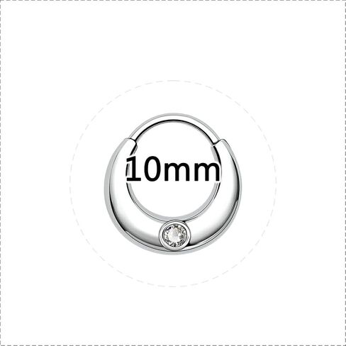 خواتم OUFER Septum Rings 16G لامعة وشفافة من CZ مجوهرات ثقب الحاجز، 316L من الفولاذ الجراحي Daith Piercing Jewelry، Daith Helix Cartilage Rook Ears للنساء in Kuwait