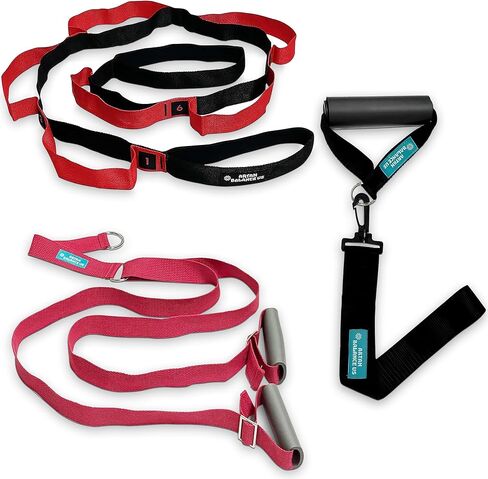 Stretching Strap with Door Anchor- 94" Door Stunt Strap with Adjustable Loops and Foam Pads- Leg Stretch Strap for Flexibility Stretching and Balance- Ideal for yoga, Dance and Ballet in Kuwait