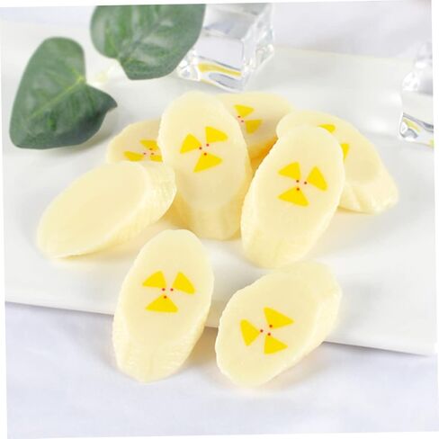 SAFIGLE 20 Pcs Artificial Banana Slices Plastic Fake Fruit Decor for Home Kitchen Table Photography Props Realistic Faux Fruit Display in Saudi Arabia