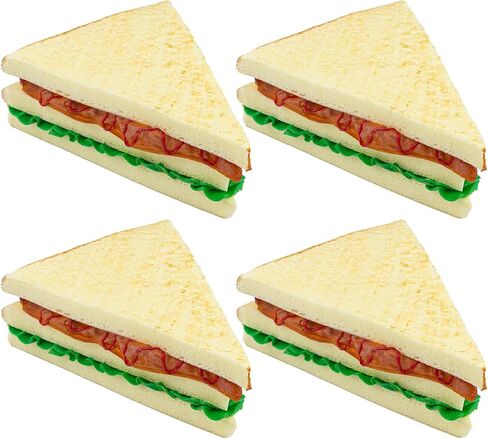 Framendino, 4 Pack Artificial Sandwich Simulation Fast Food Realistic Imitation Fake Decoration Model Kitchen Photo Props in Saudi Arabia