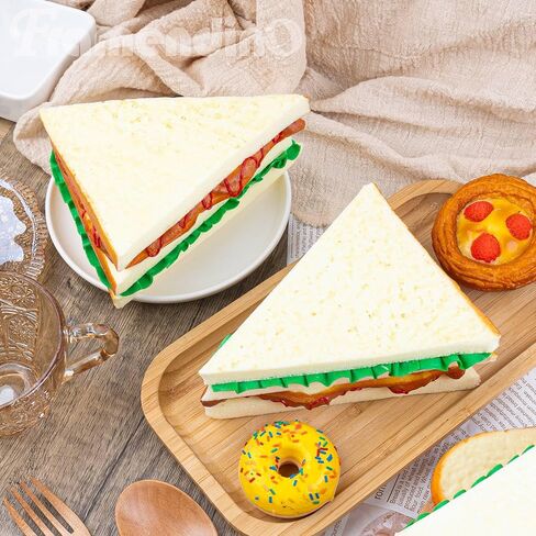 Framendino, 4 Pack Artificial Sandwich Simulation Fast Food Realistic Imitation Fake Decoration Model Kitchen Photo Props in Saudi Arabia