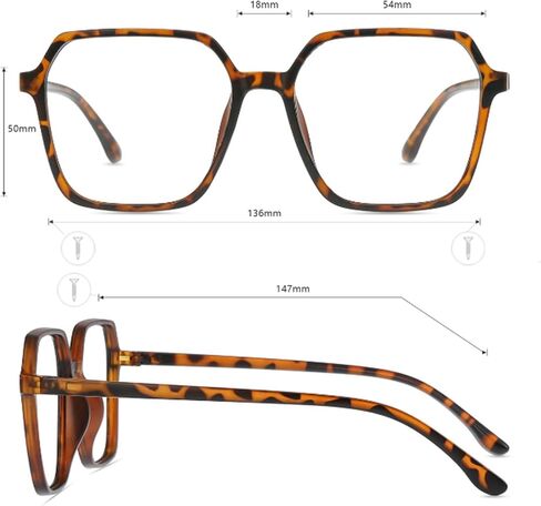 Firmoo Blue Light Blocking Glasses for Women/Men, Oversized Square Frame Computer Glasses for Screen, YC1291 in Saudi Arabia