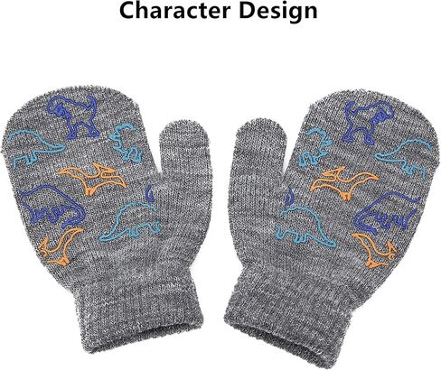 3-Pair Children's Winter Knitted Fingerless Gloves - Elastic Warm Gloves, Suitable for Boys or Girls in Saudi Arabia