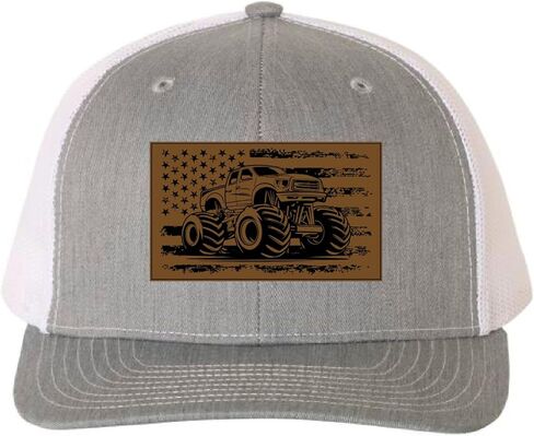 Boys Monster Truck Hat, Kids USA Flag Hat, Personalized Boy Hat, Youth Custom Hat, American Monster Truck Hat, Richardson 112, CapDaddy in Saudi Arabia