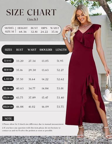 WEACZZY Women V Neck Sleeveless Casual Maxi Dress Petal Wrap Ruffle Backless High Slit Cocktail Party Long Dresses in Saudi Arabia
