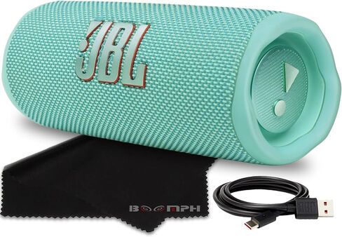 JBL Flip 6 Portable Bluetooth Wireless Speaker, IP67 Waterproof and Dustproof Built-in Battery - Red - Boomph's Comprehensive Ultimate Performance Cloth Solution for Your On-The-Go Sound Experience in Kuwait