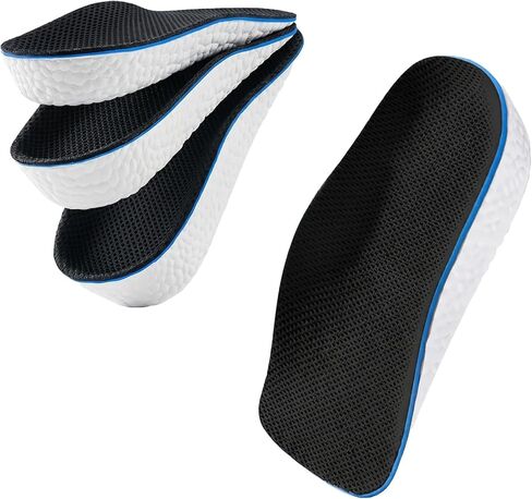 Height Increase Insoles for Men and Women,Arch Support & Anti-Slip, Height Boosters & Shoe Lifts with Shock Absorption(3 Pairs - 1.5cm 2.5cm 3.5cm)(Black) in Saudi Arabia
