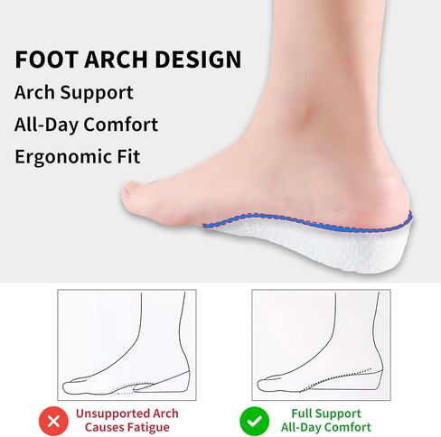 Height Increase Insoles for Men and Women,Arch Support & Anti-Slip, Height Boosters & Shoe Lifts with Shock Absorption(3 Pairs - 1.5cm 2.5cm 3.5cm)(Black) in Saudi Arabia