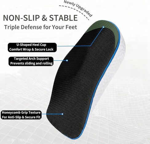 Height Increase Insoles for Men and Women,Arch Support & Anti-Slip, Height Boosters & Shoe Lifts with Shock Absorption(3 Pairs - 1.5cm 2.5cm 3.5cm)(Black) in Saudi Arabia