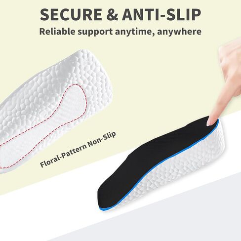 Height Increase Insoles for Men and Women,Arch Support & Anti-Slip, Height Boosters & Shoe Lifts with Shock Absorption(3 Pairs - 1.5cm 2.5cm 3.5cm)(Black) in Saudi Arabia