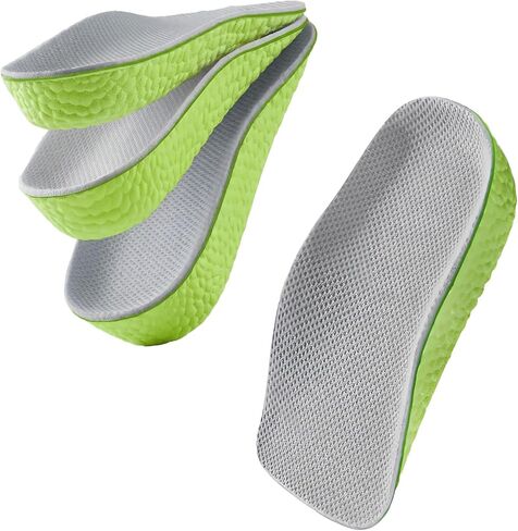 Height Increase Insoles for Men and Women,Arch Support & Anti-Slip, Height Boosters & Shoe Lifts with Shock Absorption(3 Pairs - 1.5cm 2.5cm 3.5cm)(Black) in Saudi Arabia