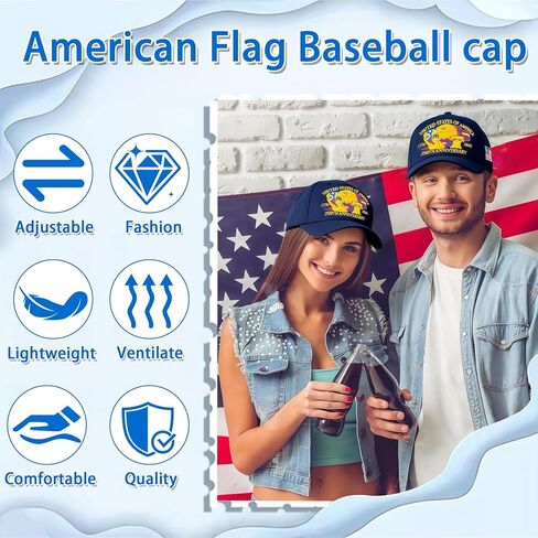 250 Anniversary USA Hat, Fully Embroidered, Unisex Style | Cotton Commemorative Cap, 250th Anniversary Edition，Navy Blue in Saudi Arabia