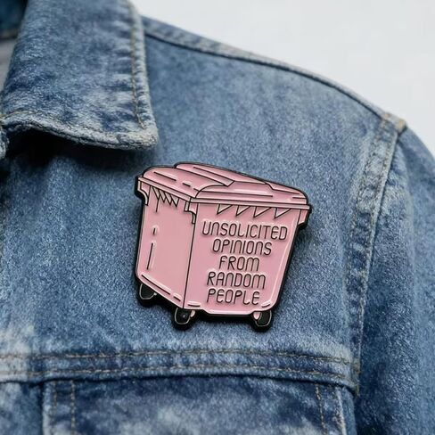Enamel Pins, Cute Pin for Backpacks, Hat Pins, Novelty Brooch Pins, Funny Cute Pink Dumpster Lapel Pin for Backpack, Jacket, Lanyard & Bag – Kawaii Badge, Sarcastic Gift for Friends, Coworkers & Therapists in Kuwait