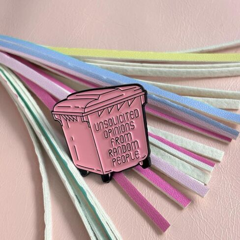 Enamel Pins, Cute Pin for Backpacks, Hat Pins, Novelty Brooch Pins, Funny Cute Pink Dumpster Lapel Pin for Backpack, Jacket, Lanyard & Bag – Kawaii Badge, Sarcastic Gift for Friends, Coworkers & Therapists in Kuwait